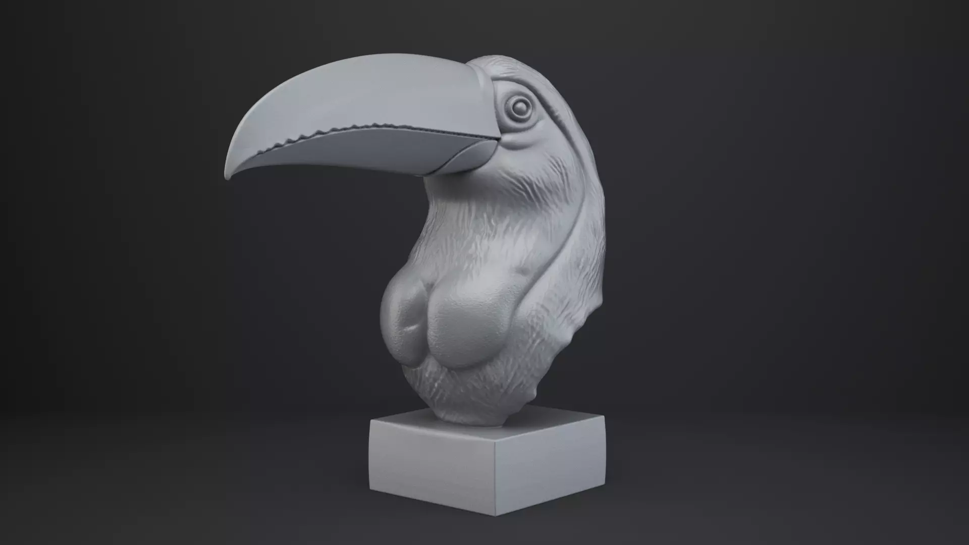 Toucan Bust - Animal Figurine 3D print model_2