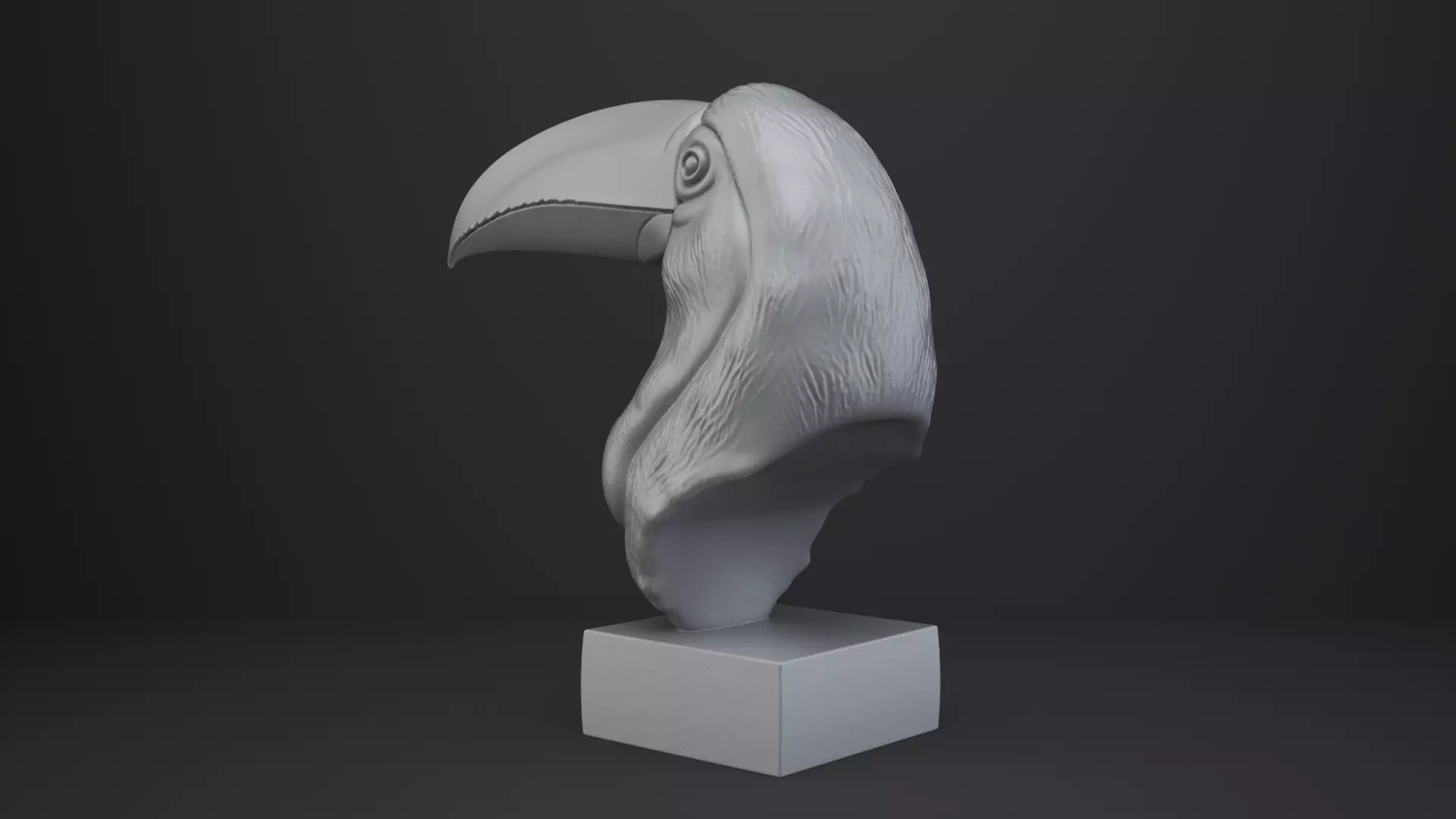 Toucan Bust - Animal Figurine 3D print model_4
