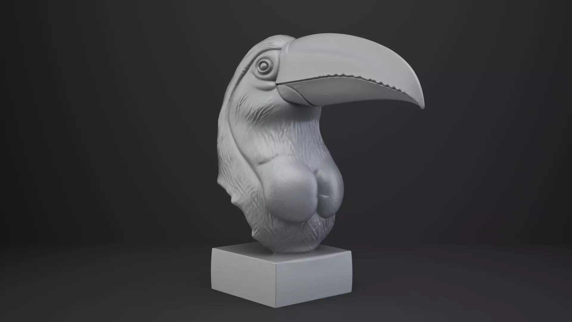 Toucan Bust - Animal Figurine 3D print model_8