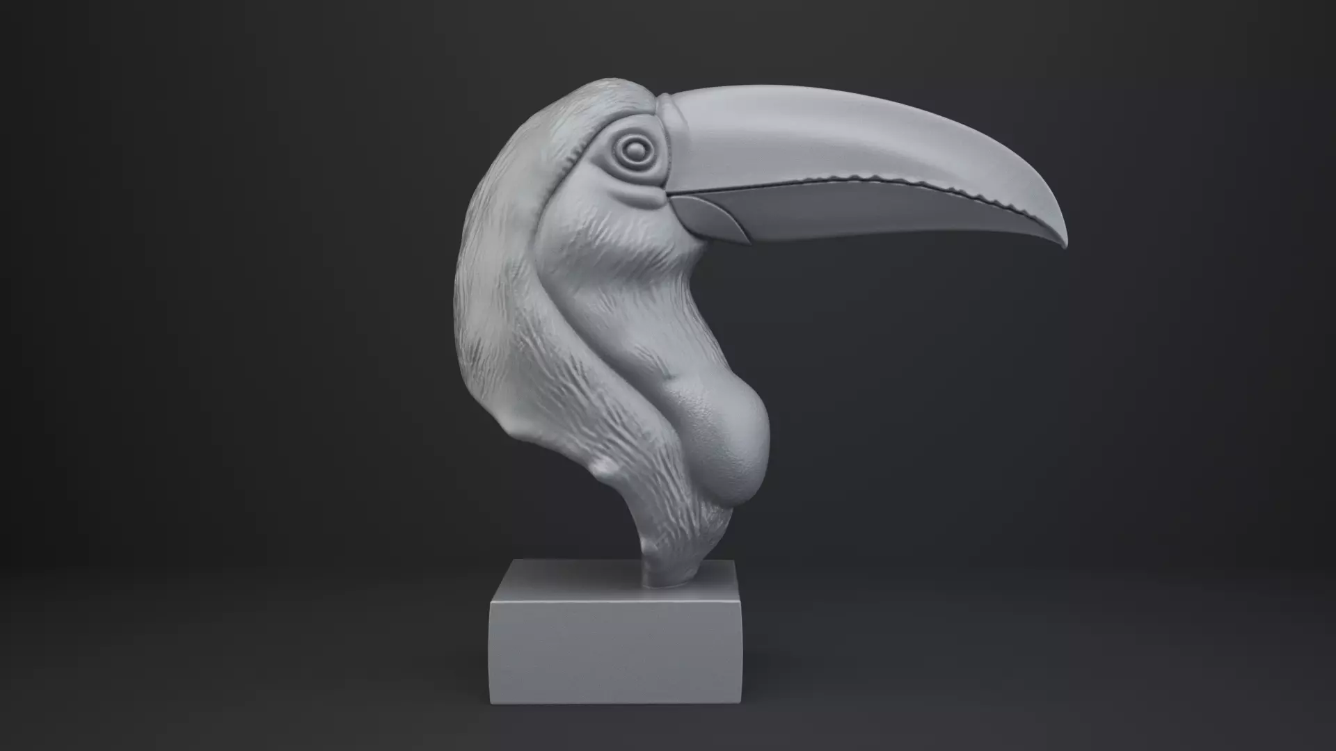 Toucan Bust - Animal Figurine 3D print model_7