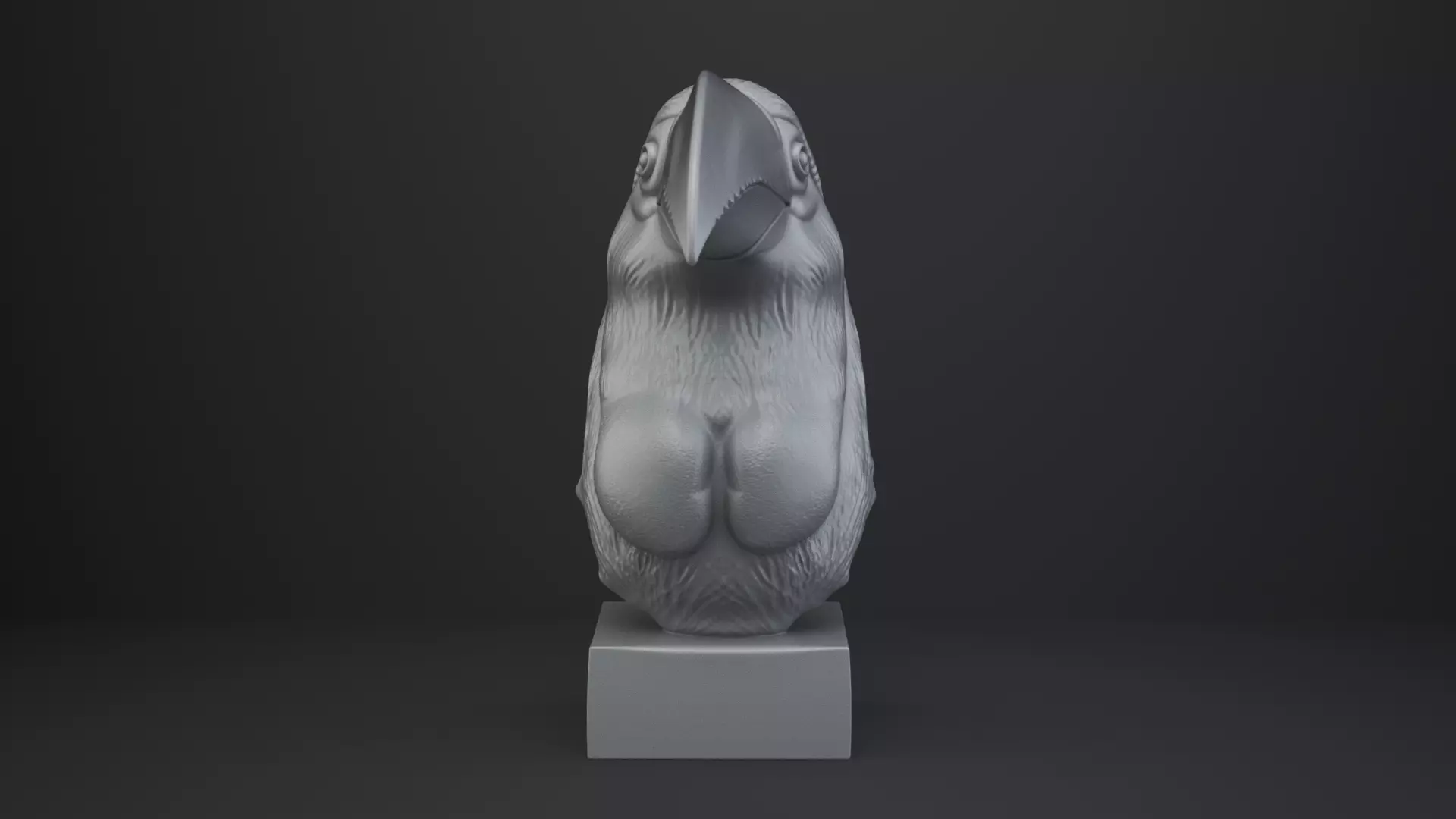 Toucan Bust - Animal Figurine 3D print model_1