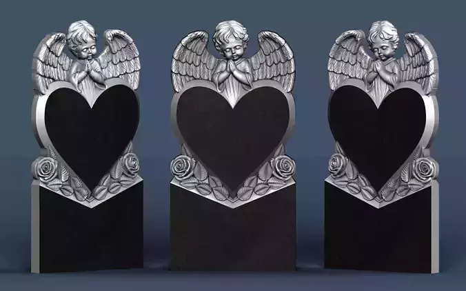 Angel tombstone 3D model