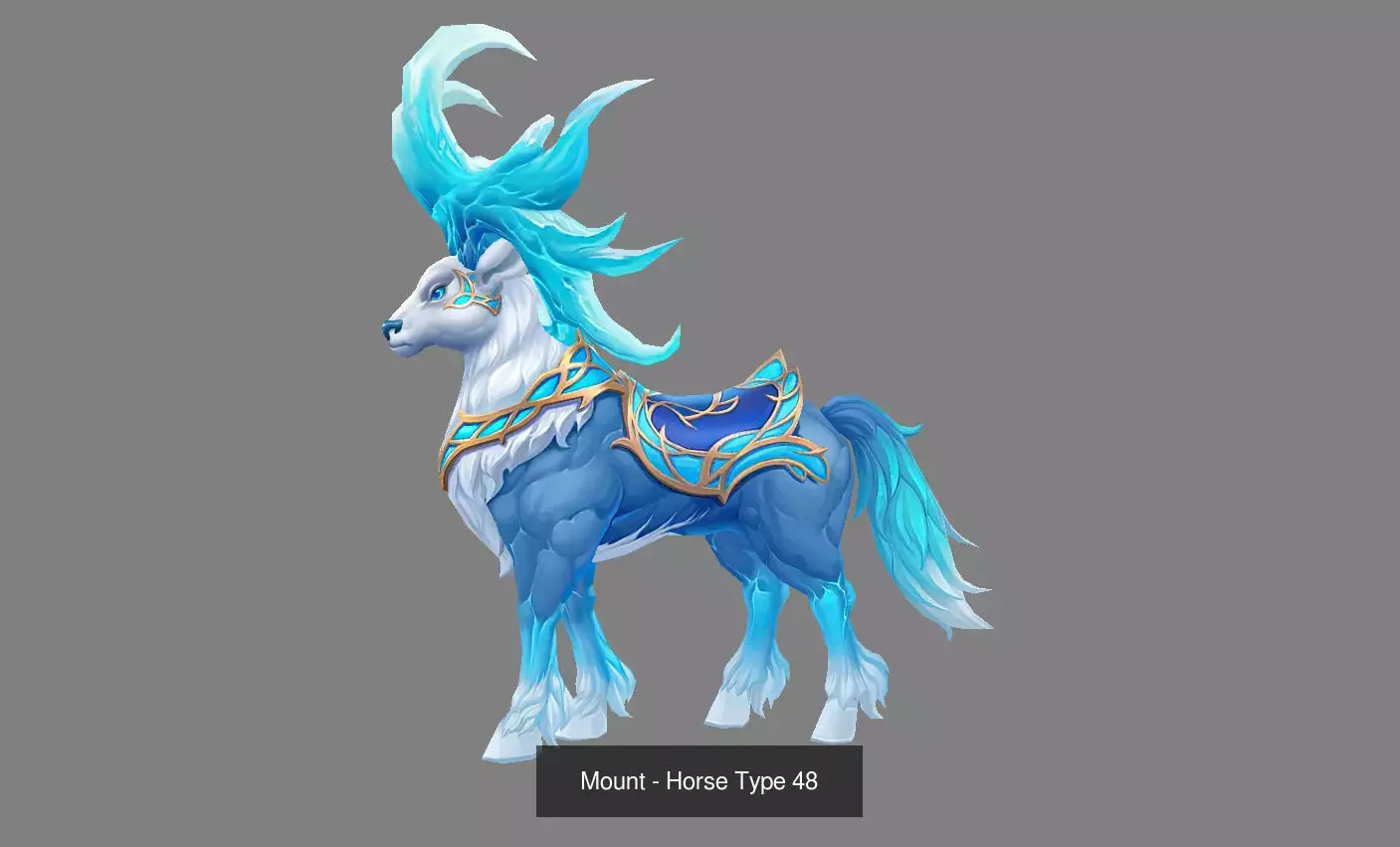 Pack of 10 Stylized Horse Mounts - Part 05 3D Model Collection_19