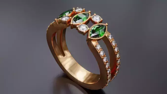 Emerald Crown ring