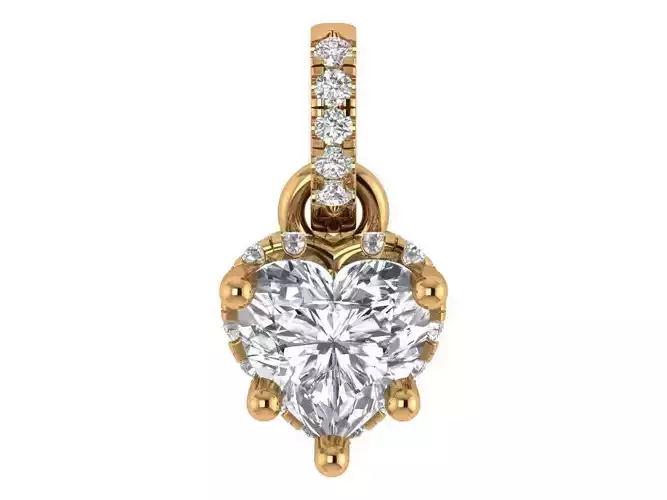 Heart Diamond Halo Pendant