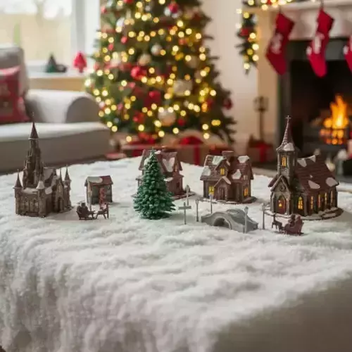 Christmas Village Miniature Set Festive Diorama STL in 11 files 