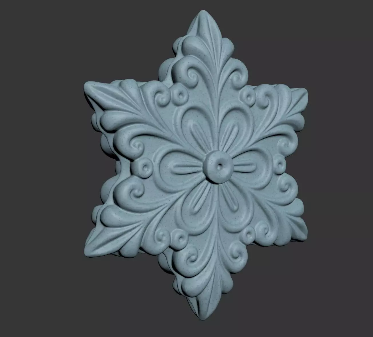 Snowflake 3D print model_1