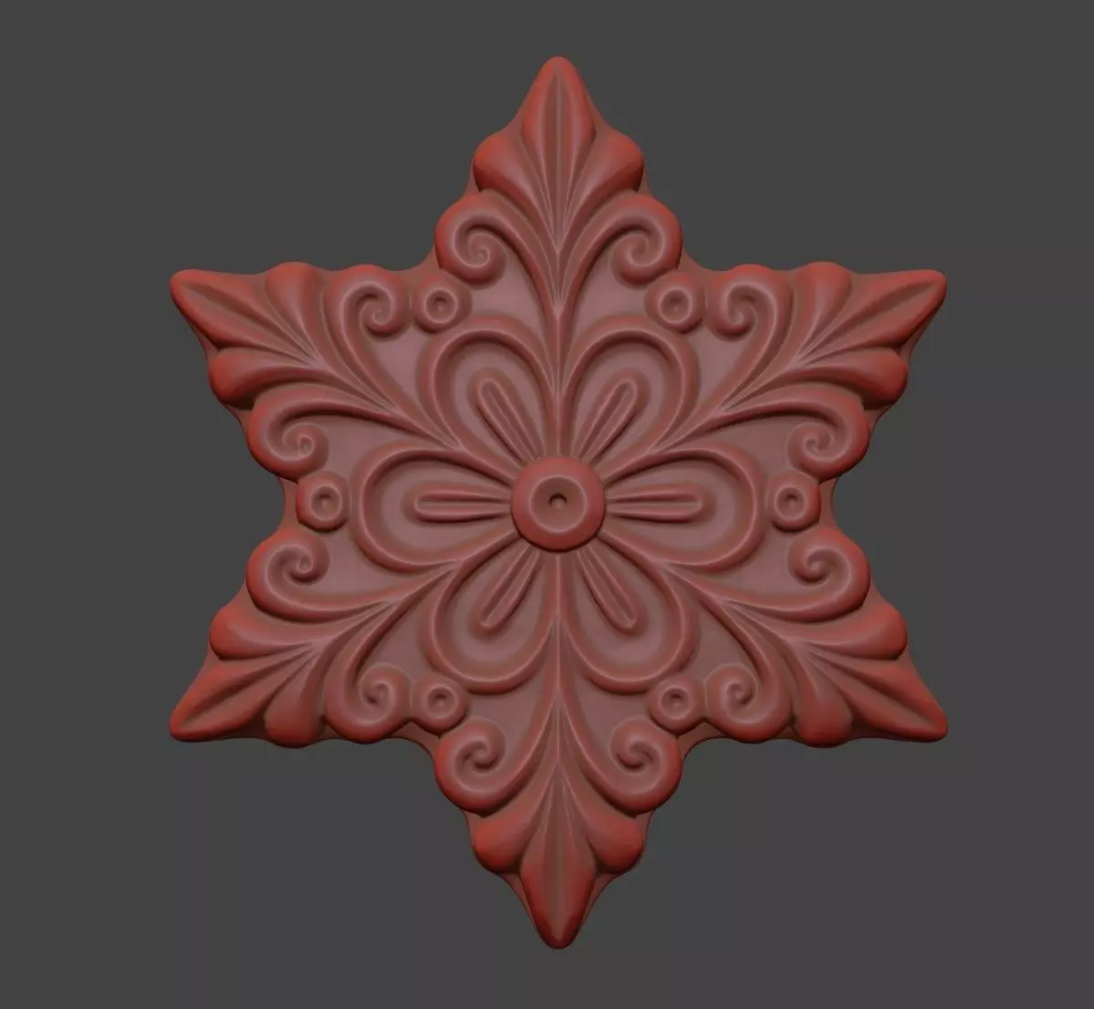 Snowflake 3D print model_2