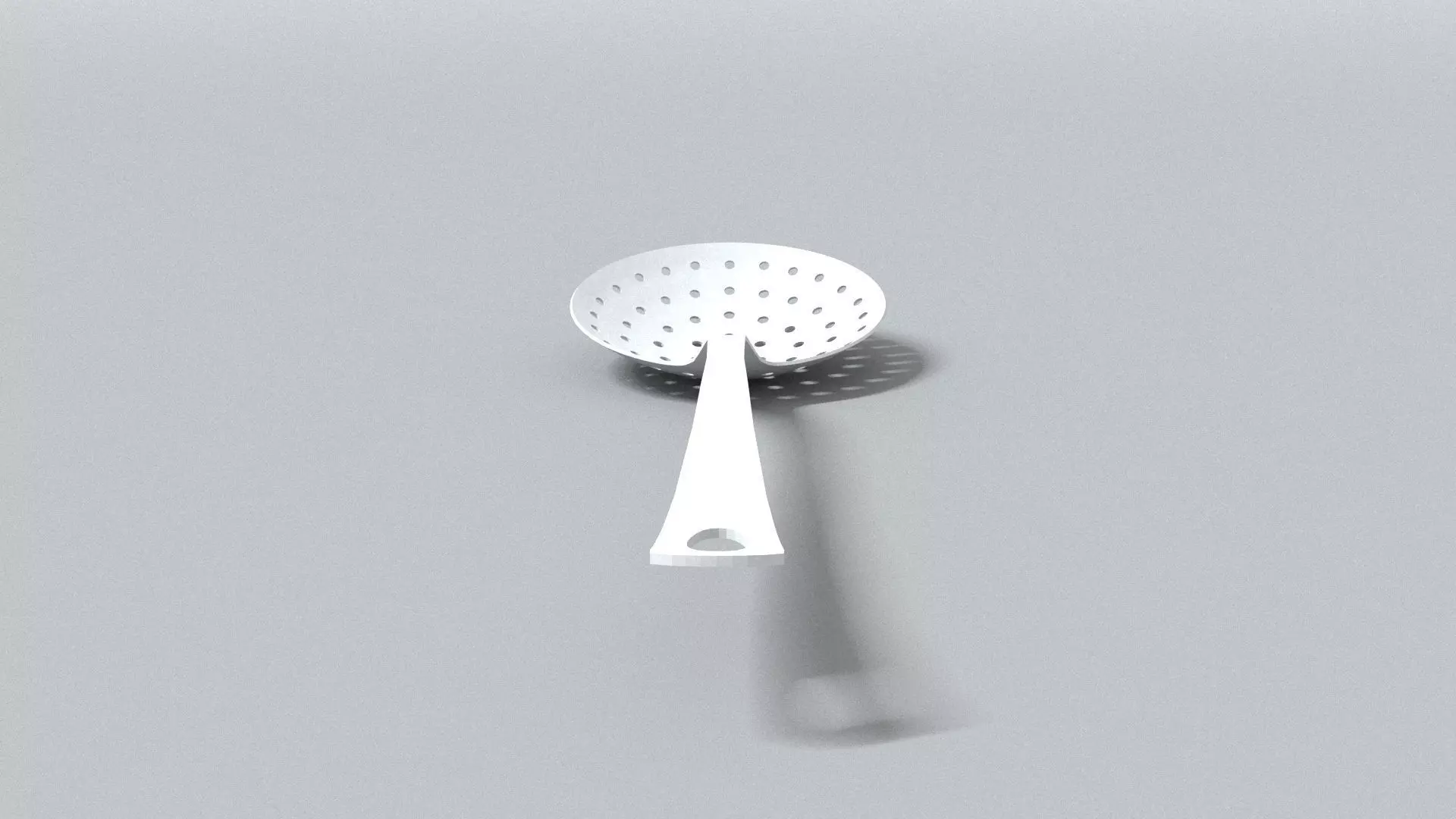 laos Draining Spoon Low-poly 3D model_3