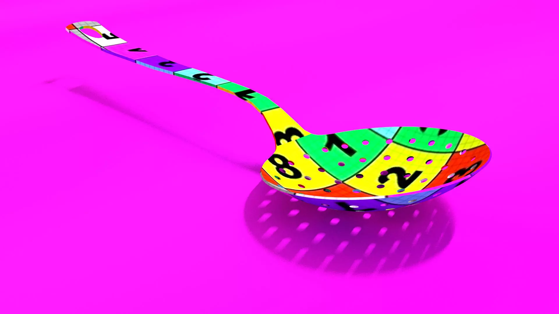 laos Draining Spoon Low-poly 3D model_14