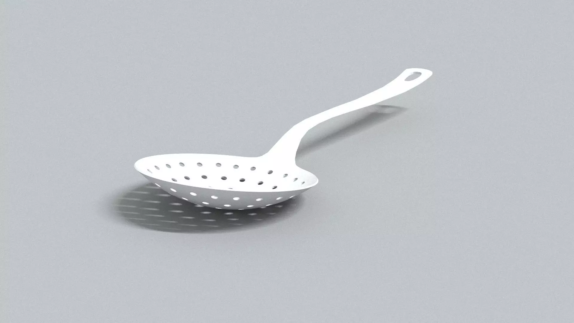 laos Draining Spoon Low-poly 3D model_2