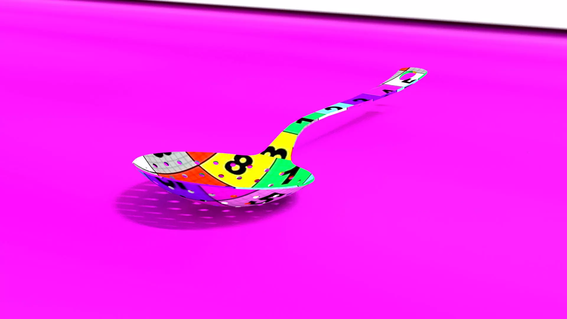 laos Draining Spoon Low-poly 3D model_12
