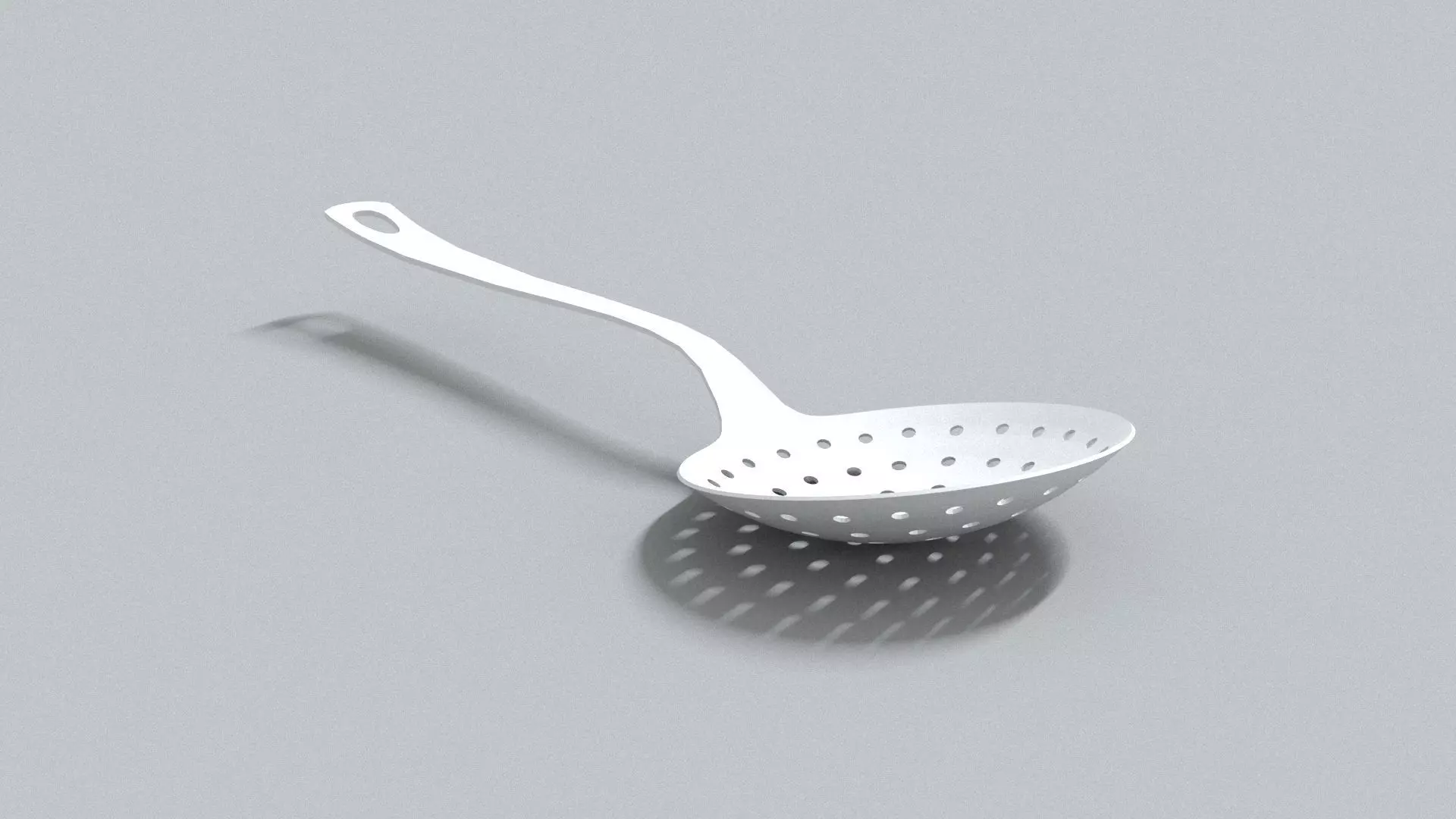 laos Draining Spoon Low-poly 3D model_1