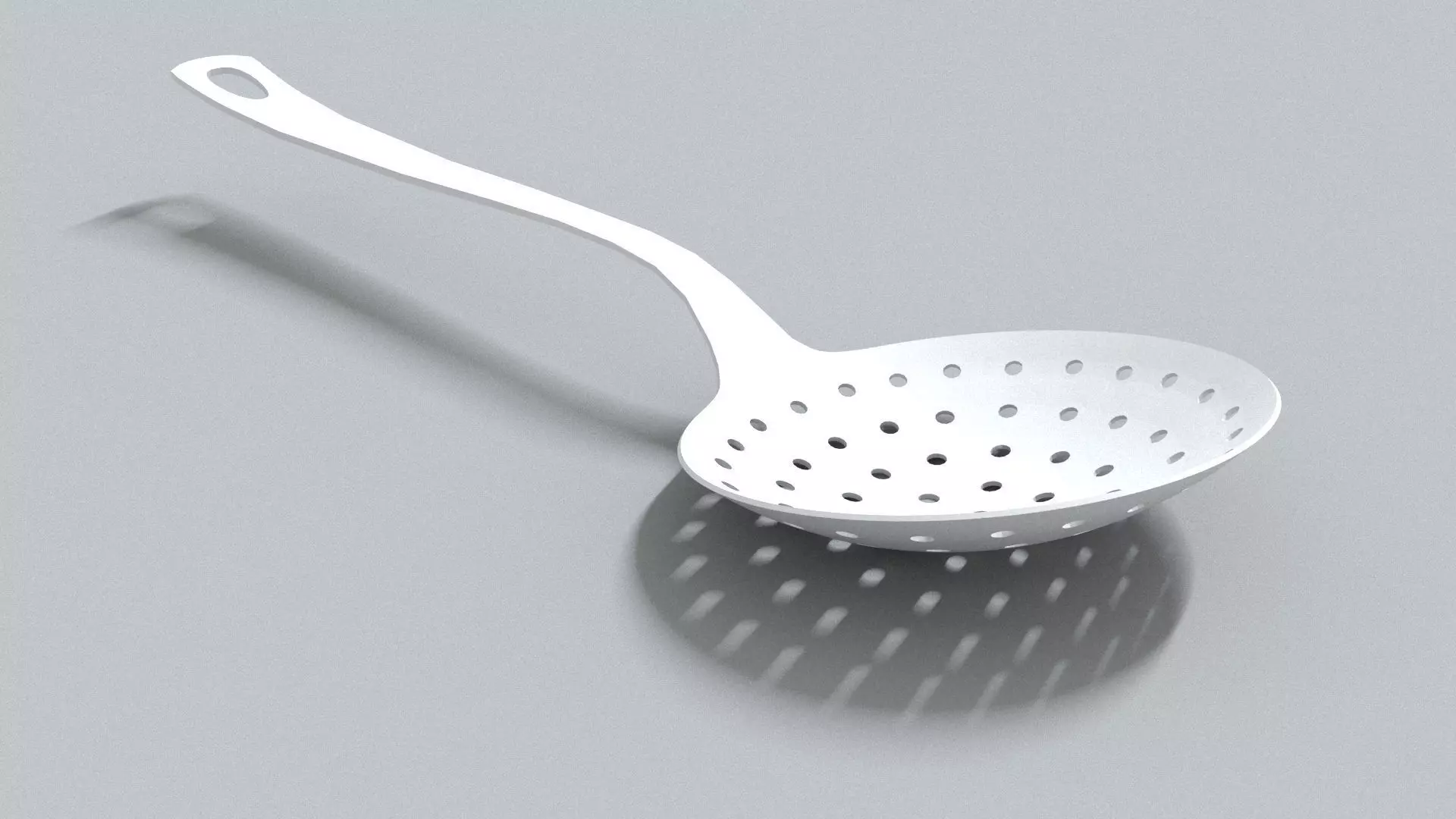 laos Draining Spoon Low-poly 3D model_4