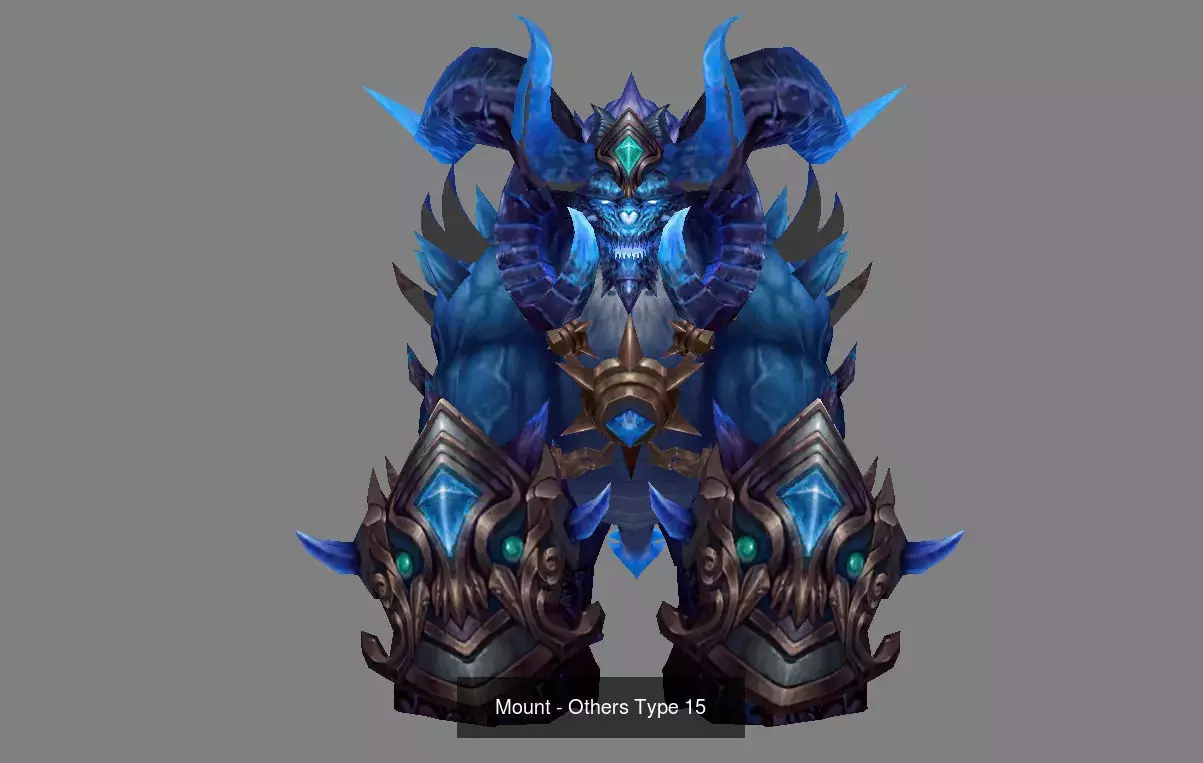 Pack of 30 Stylized Fantasy Mounts 3D Model Collection_48