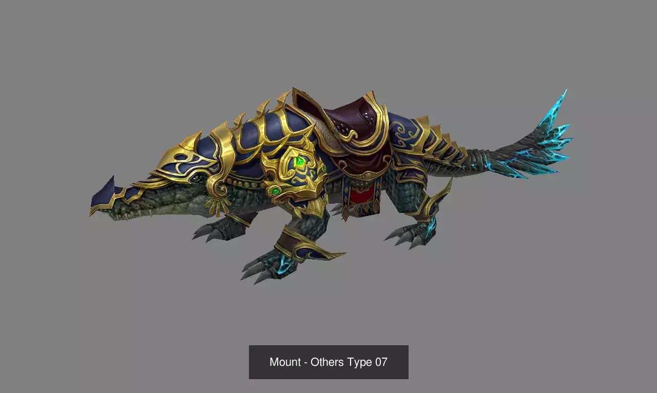 Pack of 30 Stylized Fantasy Mounts 3D Model Collection_56