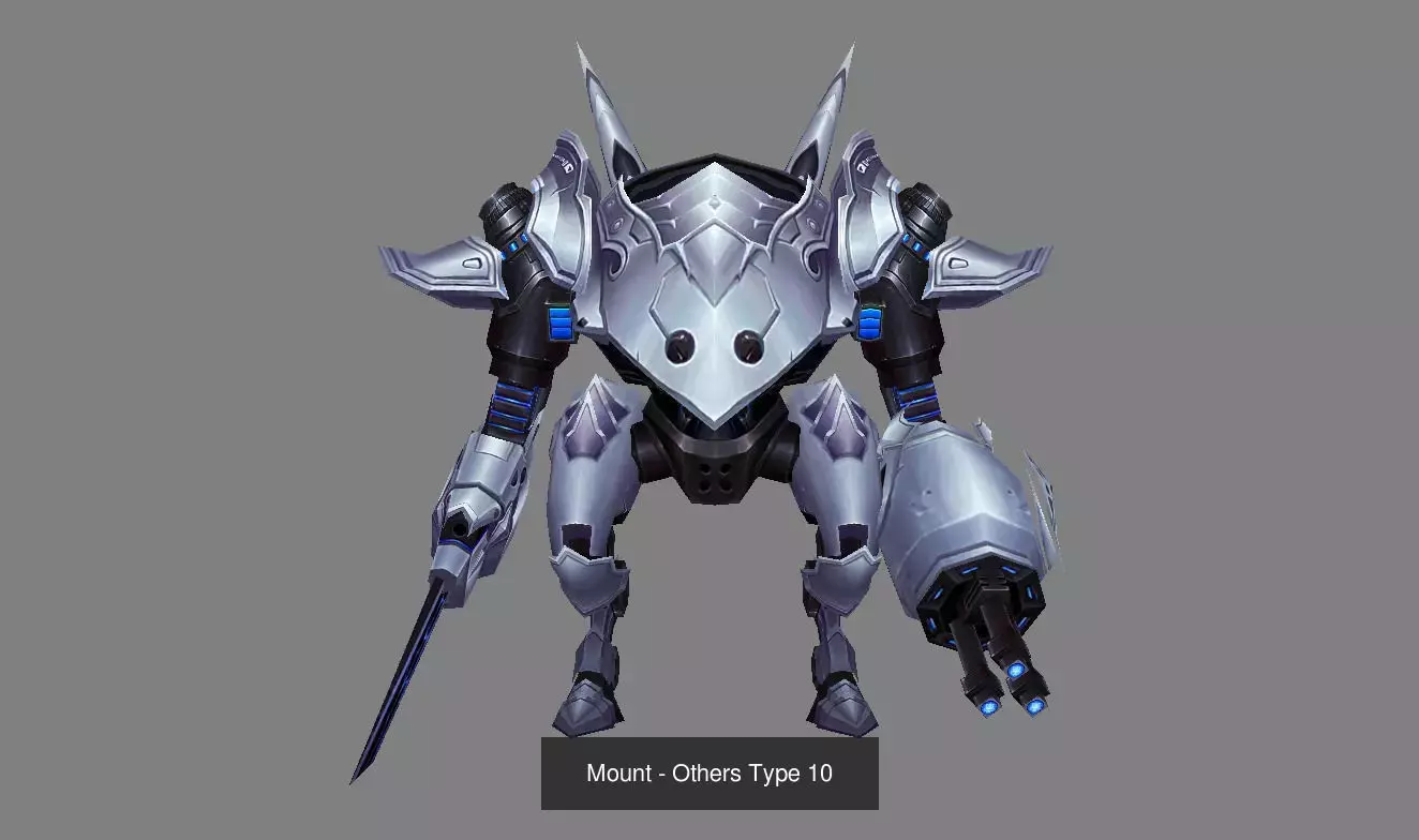 Pack of 30 Stylized Fantasy Mounts 3D Model Collection_53