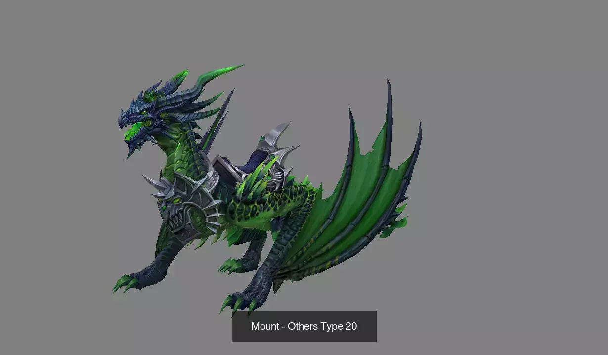 Pack of 30 Stylized Fantasy Mounts 3D Model Collection_43