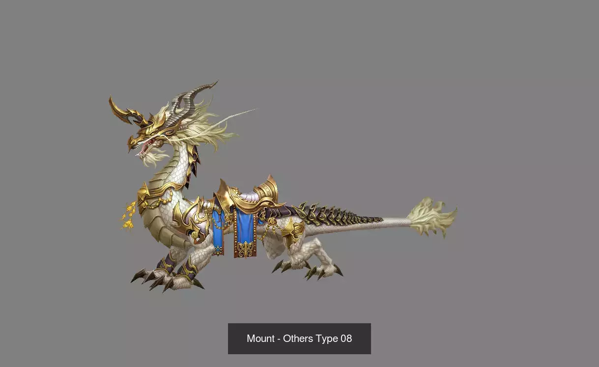 Pack of 30 Stylized Fantasy Mounts 3D Model Collection_55