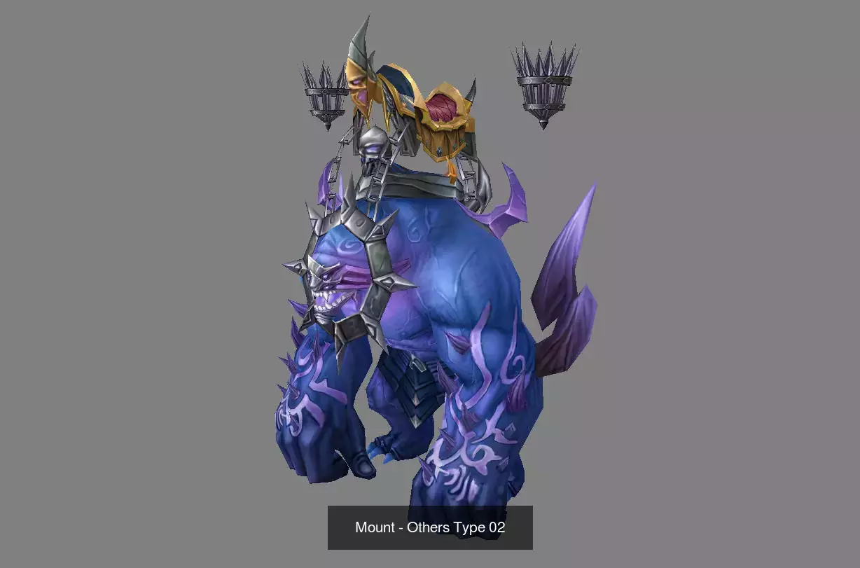 Pack of 30 Stylized Fantasy Mounts 3D Model Collection_61