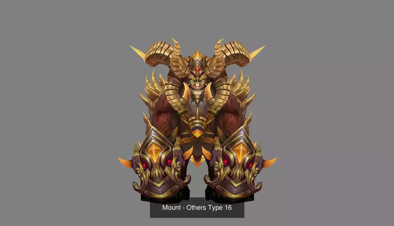 Pack of 30 Stylized Fantasy Mounts 3D Model Collection_47