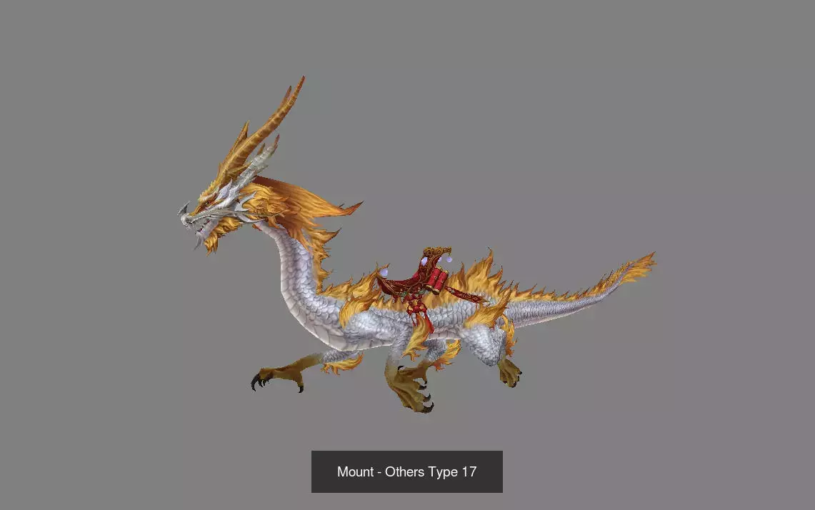 Pack of 30 Stylized Fantasy Mounts 3D Model Collection_46