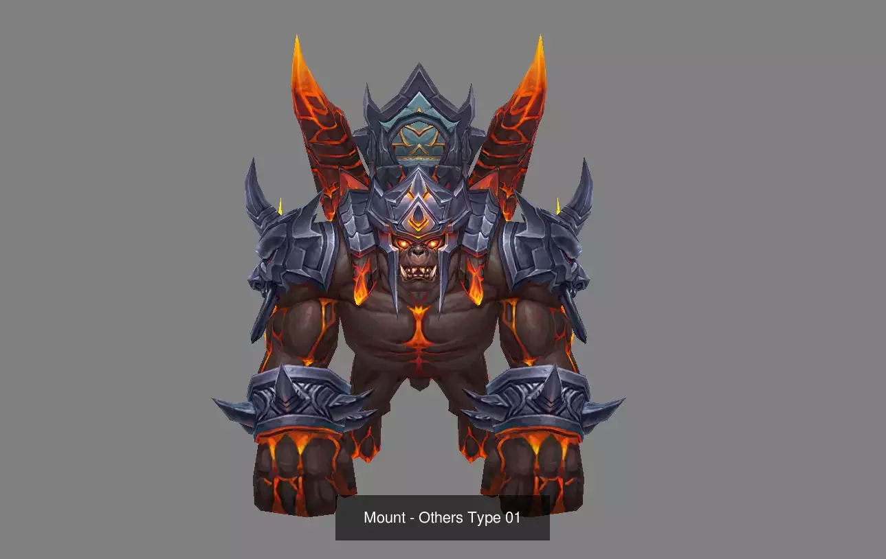 Pack of 30 Stylized Fantasy Mounts 3D Model Collection_62