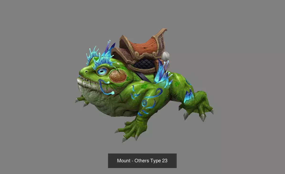 Pack of 30 Stylized Fantasy Mounts 3D Model Collection_40