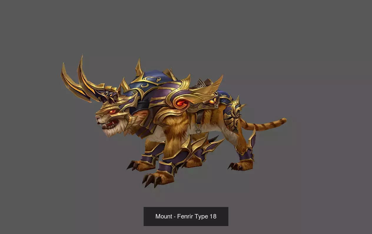 Fantasy Fenrir Mounts Pack - Volume 02 3D Model Collection_14