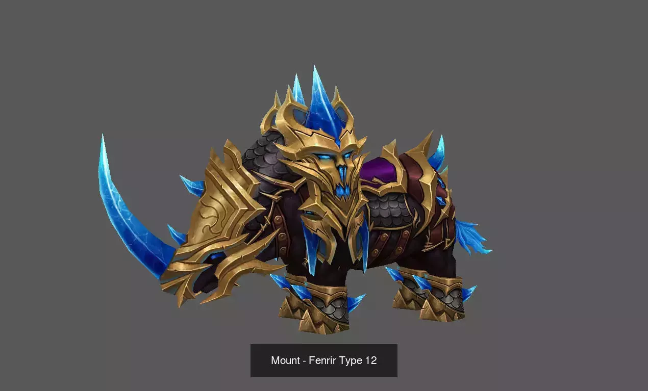 Fantasy Fenrir Mounts Pack - Volume 02 3D Model Collection_20