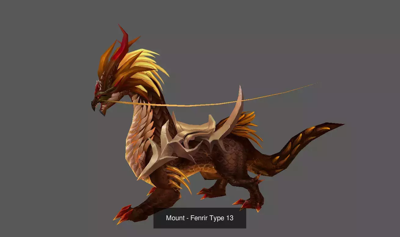 Fantasy Fenrir Mounts Pack - Volume 02 3D Model Collection_19