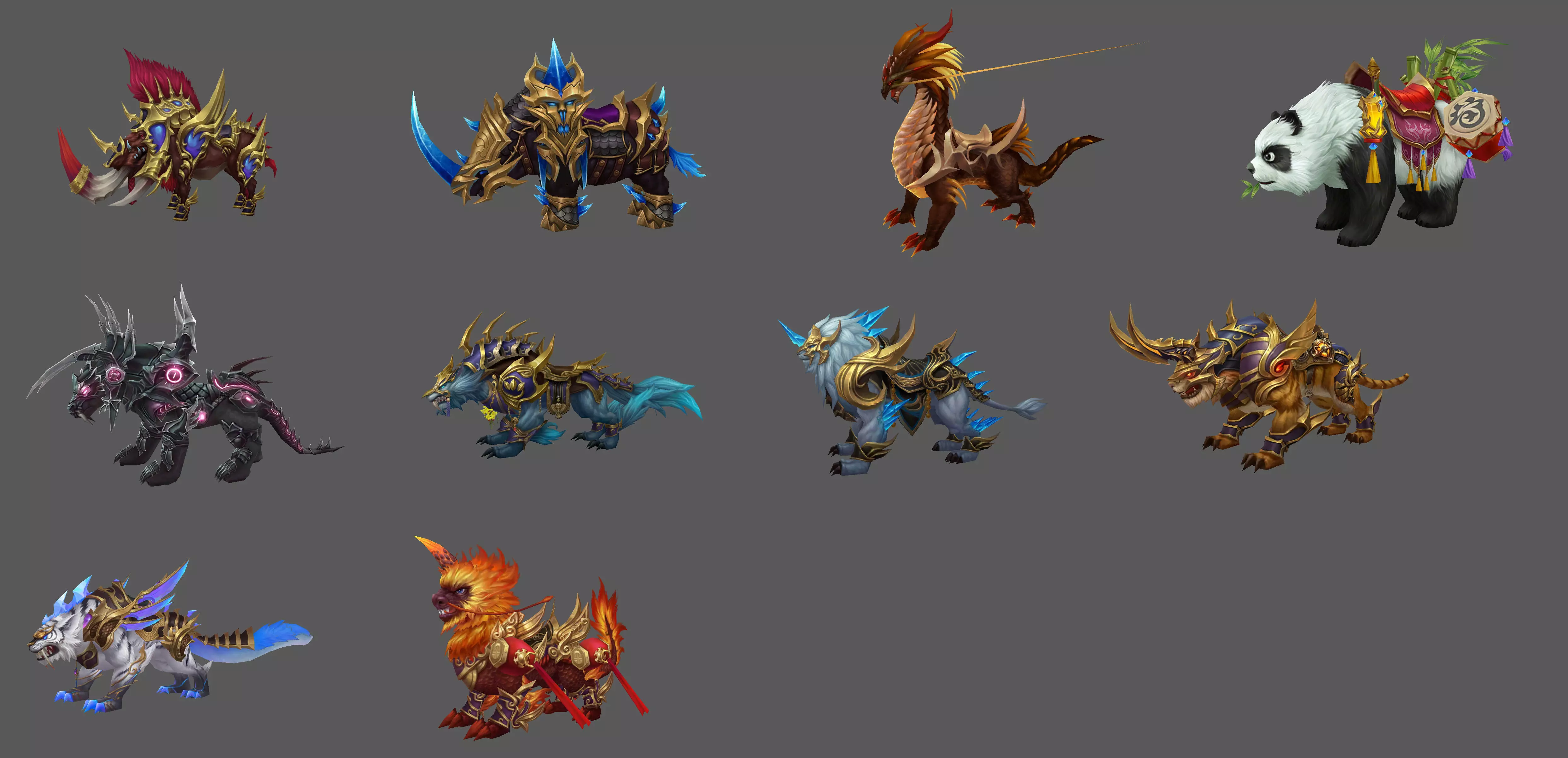 Fantasy Fenrir Mounts Pack - Volume 02 3D Model Collection_0