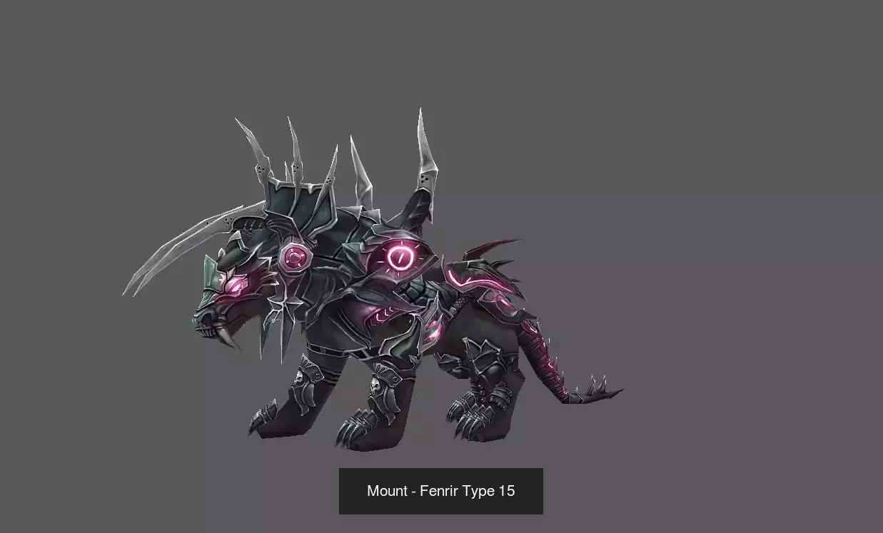 Fantasy Fenrir Mounts Pack - Volume 02 3D Model Collection_17