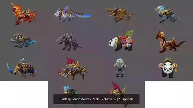 Fantasy Fenrir Mounts Pack - Volume 02