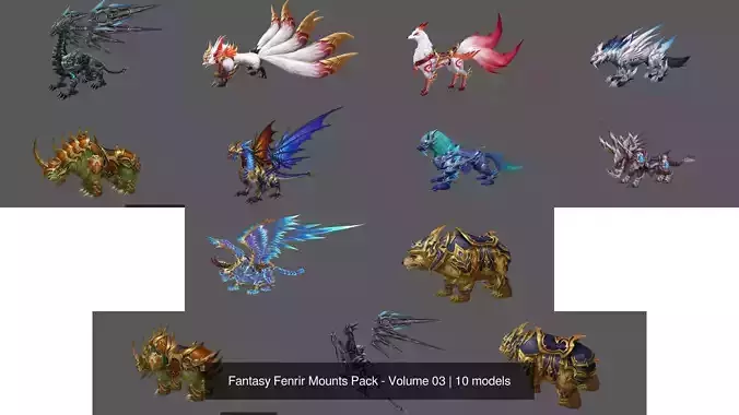 Fantasy Fenrir Mounts Pack - Volume 03