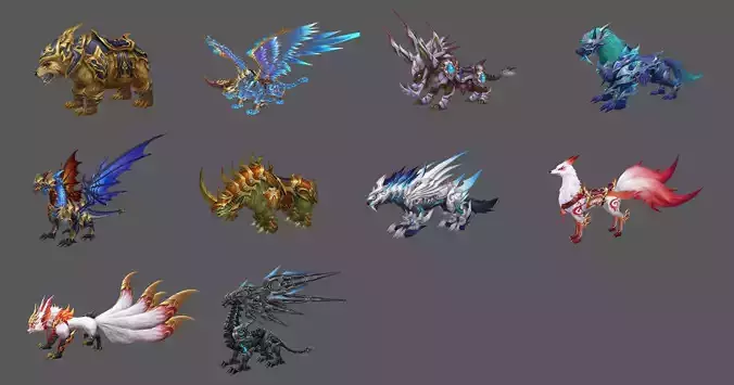 Fantasy Fenrir Mounts Pack - Volume 03