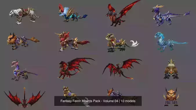 Fantasy Fenrir Mounts Pack - Volume 04