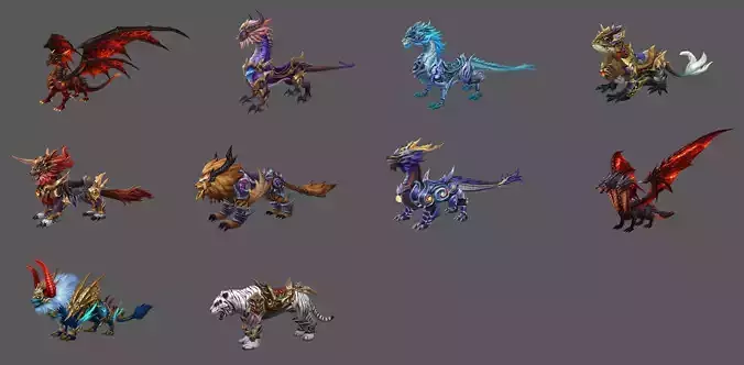 Fantasy Fenrir Mounts Pack - Volume 04