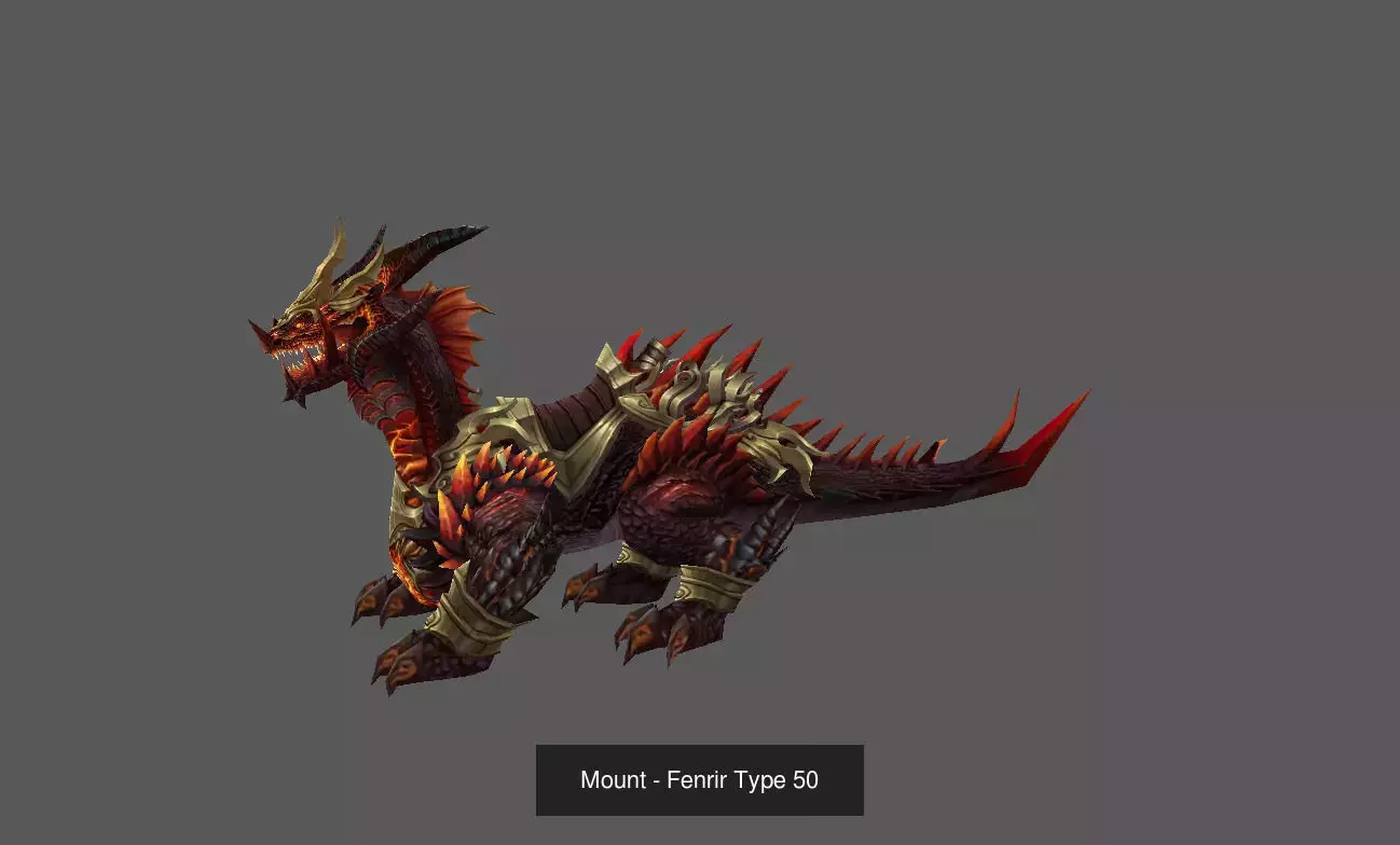 Fantasy Fenrir Mounts Pack - Volume 05 3D Model Collection_12