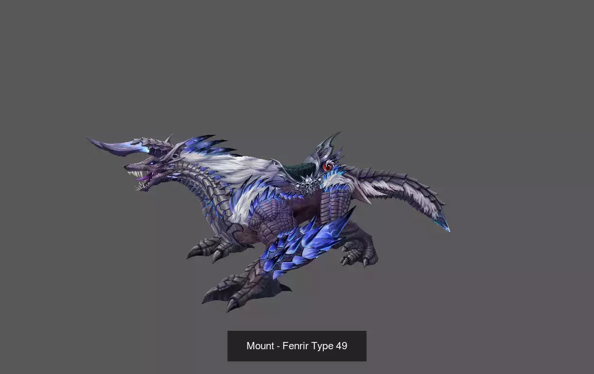 Fantasy Fenrir Mounts Pack - Volume 05 3D Model Collection_13