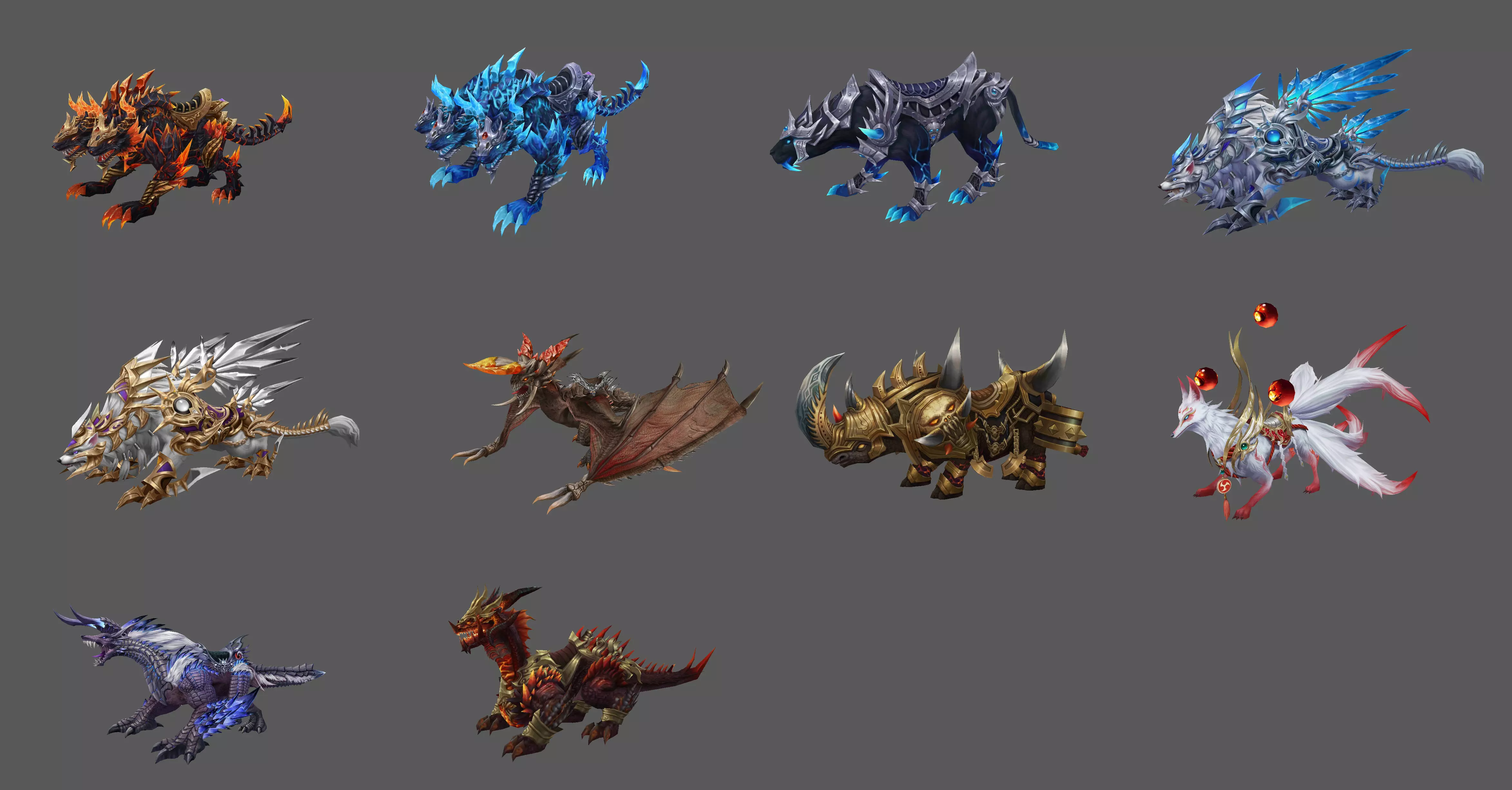 Fantasy Fenrir Mounts Pack - Volume 05 3D Model Collection_0