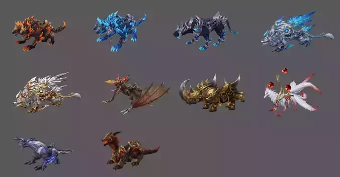 Fantasy Fenrir Mounts Pack - Volume 05