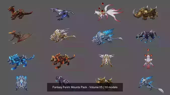 Fantasy Fenrir Mounts Pack - Volume 05
