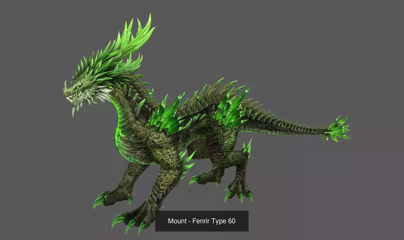 Fantasy Fenrir Mounts Pack - Volume 06 3D Model Collection_12