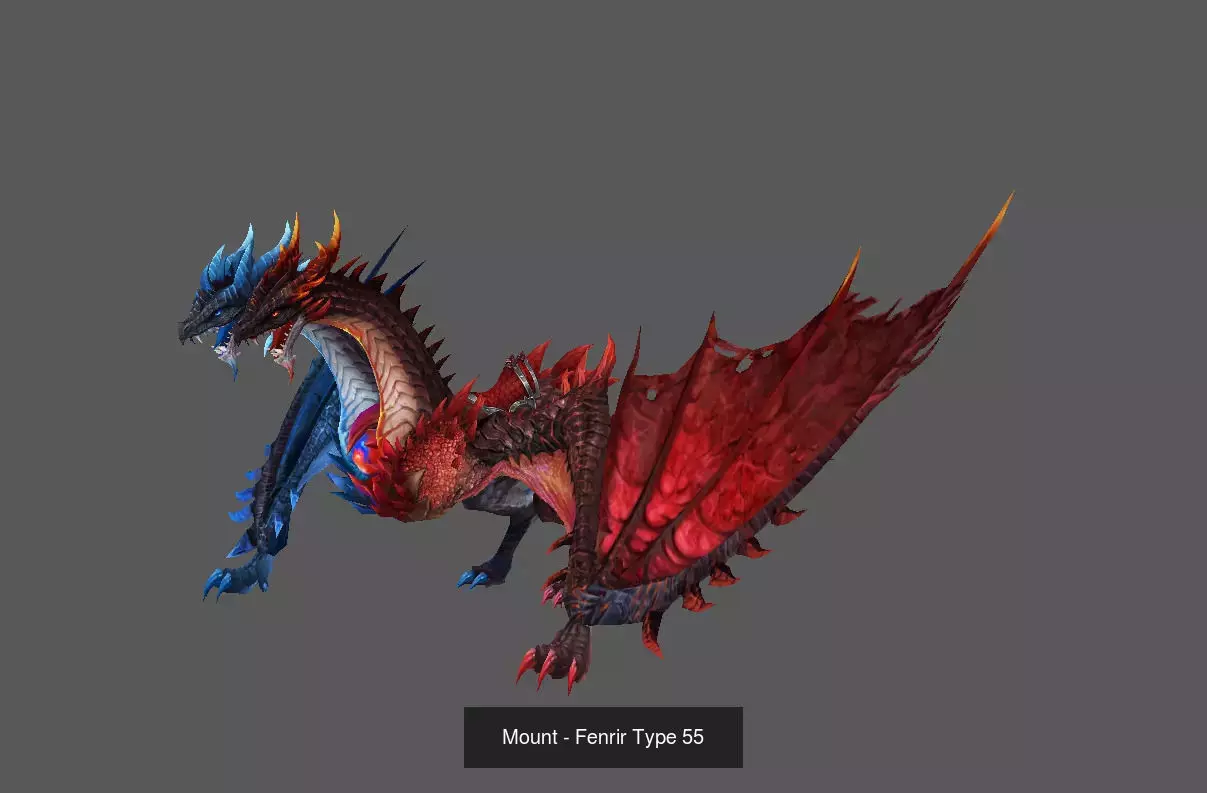 Fantasy Fenrir Mounts Pack - Volume 06 3D Model Collection_17