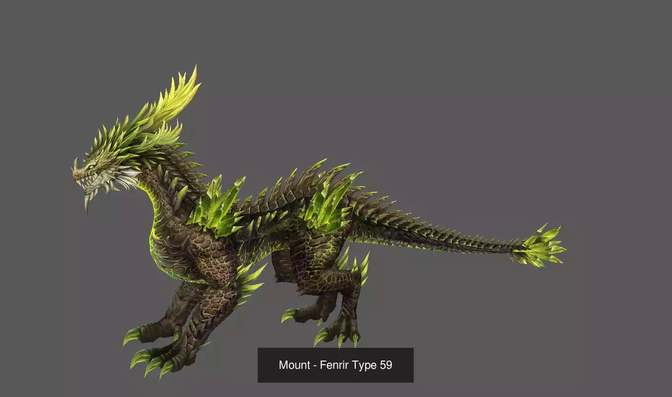 Fantasy Fenrir Mounts Pack - Volume 06 3D Model Collection_13