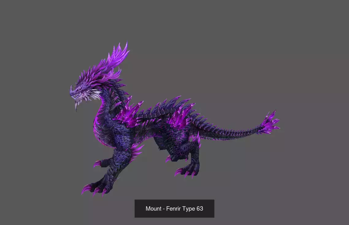 Fantasy Fenrir Mounts Pack - Volume 07 3D Model Collection_19