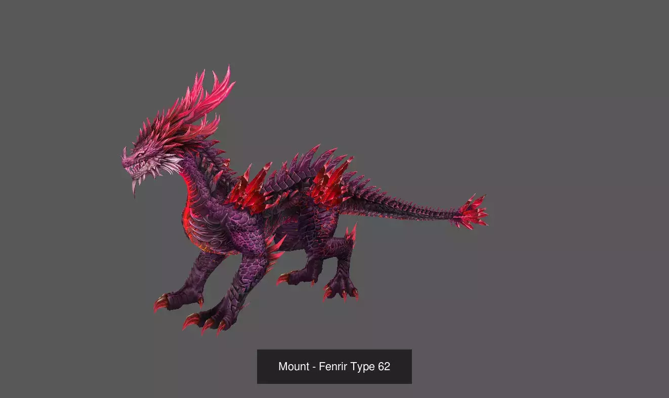 Fantasy Fenrir Mounts Pack - Volume 07 3D Model Collection_20