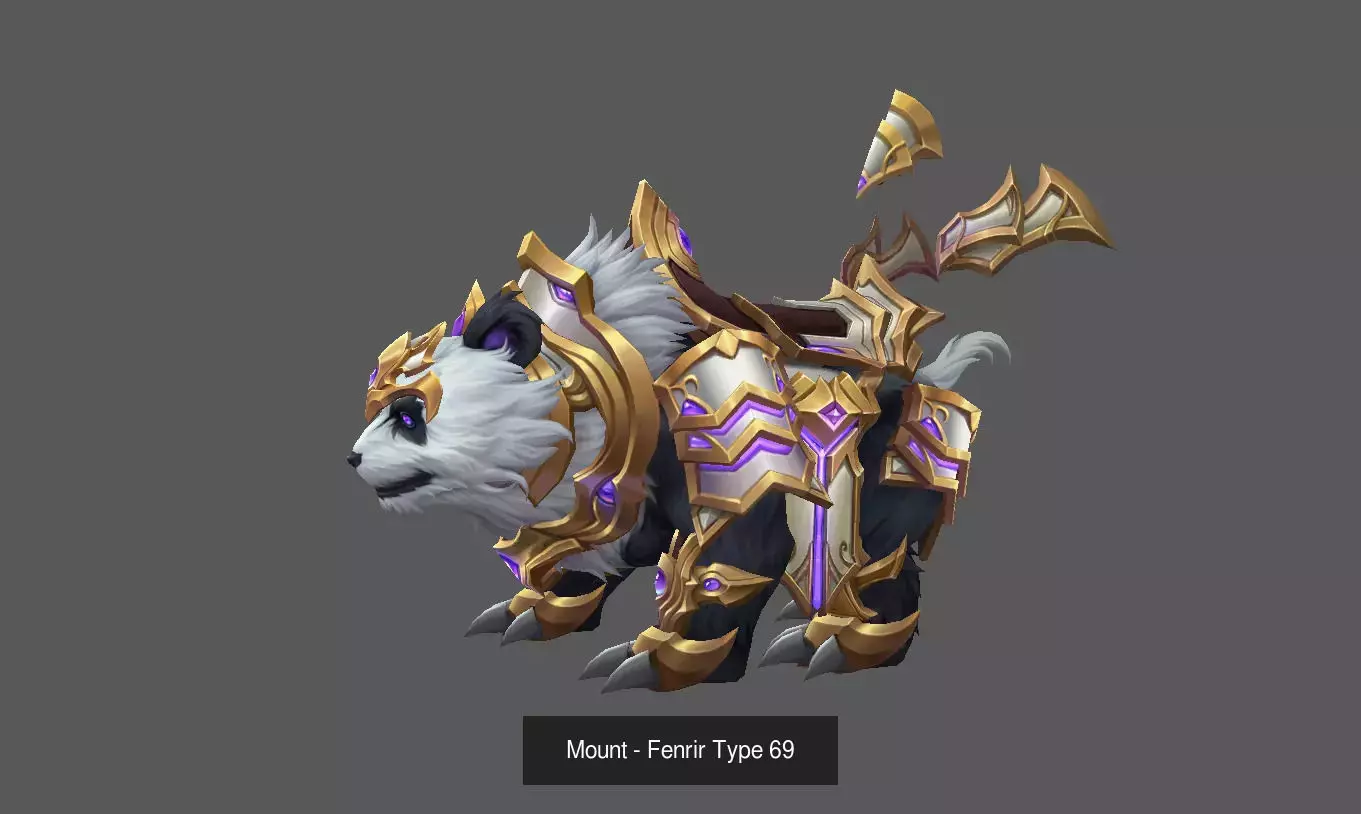 Fantasy Fenrir Mounts Pack - Volume 07 3D Model Collection_13