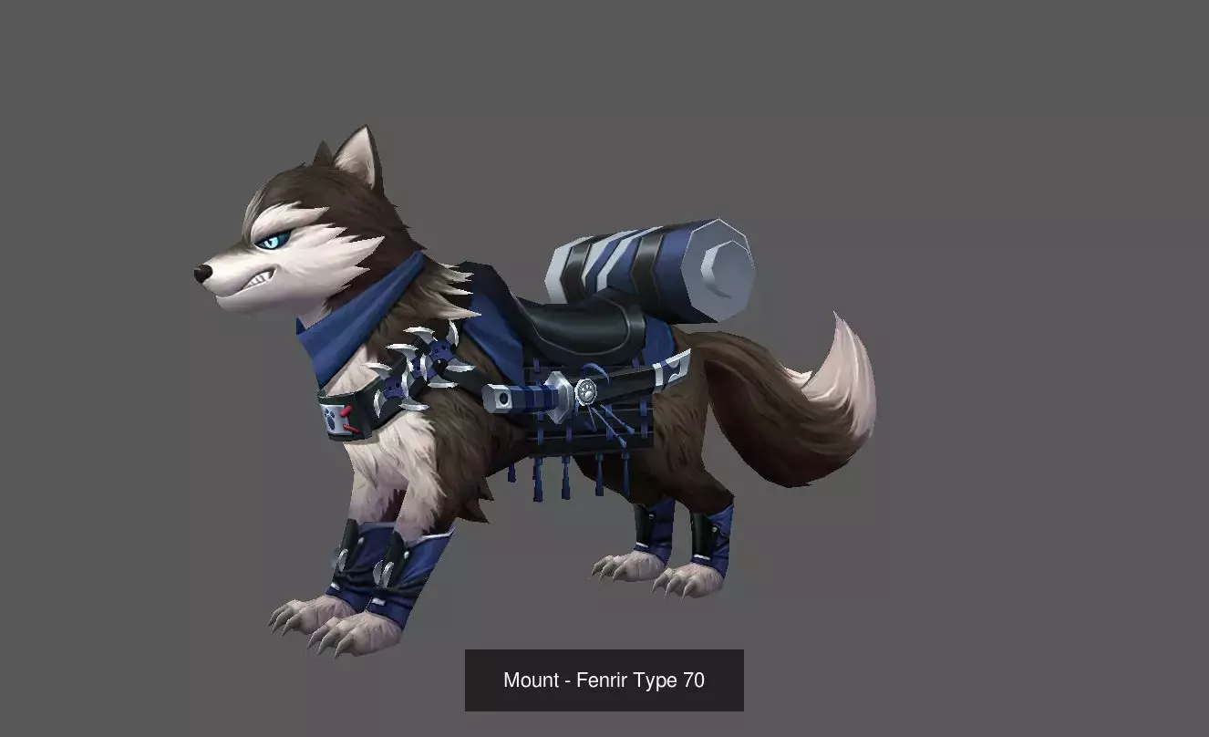 Fantasy Fenrir Mounts Pack - Volume 07 3D Model Collection_12